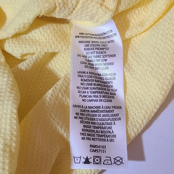 Calvin Klein Performance Yellow Sleeveless Women's Top Small Runched Sides NWT - Picture 5 of 9